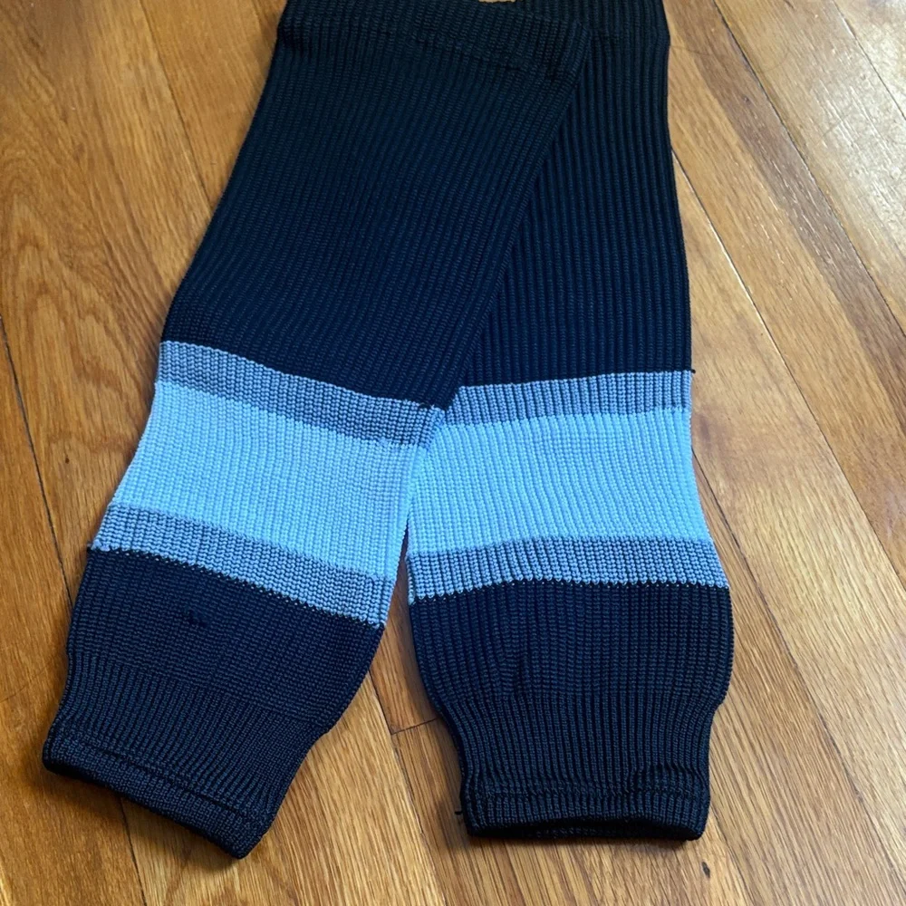Boys Black and Gray Hockey Socks